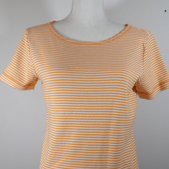 Liz Claiborne Tops - Liz Claiborne Striped Tee Shirt Orange & White Size Small